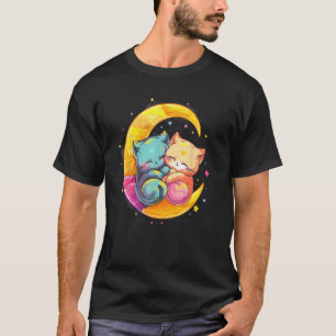 T-shirt Chats et Lune Yume Decora Kei Pastel Goth