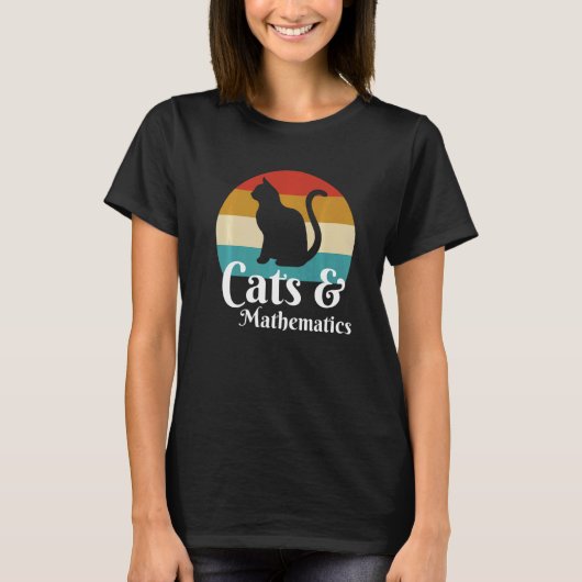 T-shirt Chats Et Mathématiques (Devant)