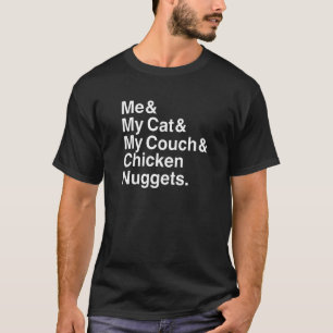 T-shirt Chats Et Nuggets De Poulet Introvertir L'Observati