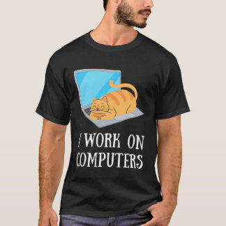 T-shirt Chats et ordinateurs