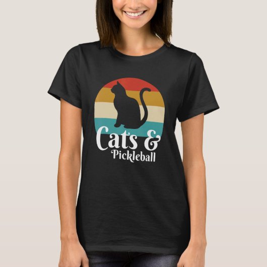 T-shirt Chats Et Pickleball (Devant)