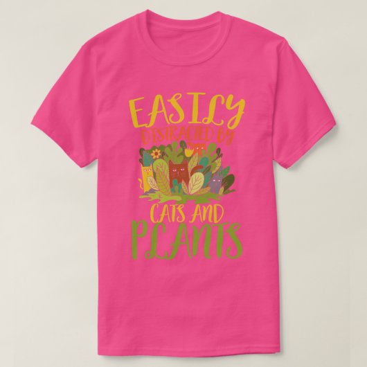 T-shirt Chats et plantes (Design devant)