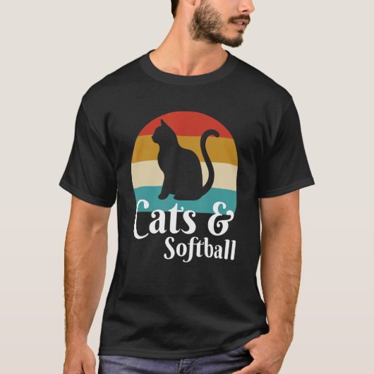 T-shirt Chats et softball (Devant)