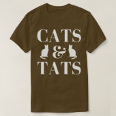 T-shirt Chats et Statistiques et chats tatouages et chats  (Design devant)