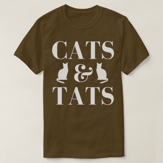 T-shirt Chats et Statistiques et chats tatouages et chats (Design devant)