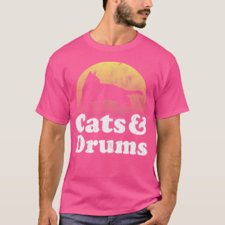 T-shirt Chats Et Tambours Chat Et Tambour Homme Ou Femme