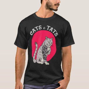 T-shirt Chats Et Tats T Chemise Chat Tatouage Tee - shirt