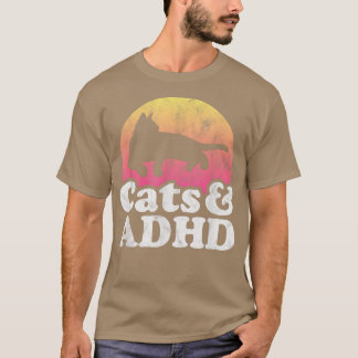 T-shirt Chats et TDAH Chat homme ou femme