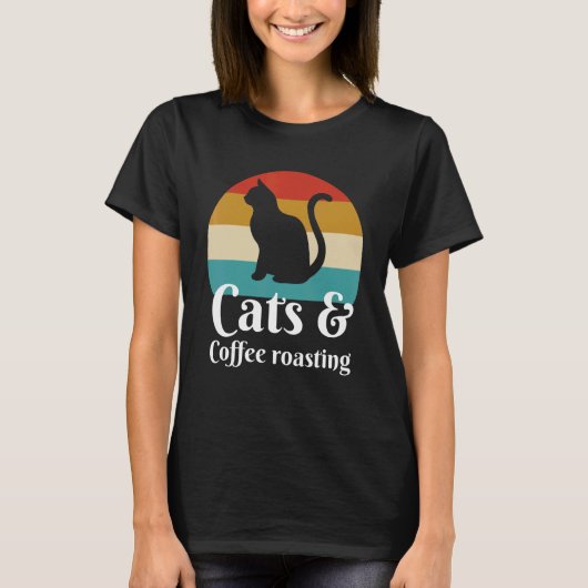 T-shirt Chats et torréfaction de café (Devant)