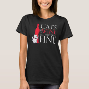 T-shirt Chats Et Vins Font Tout Le Bien Citation Vin Chats