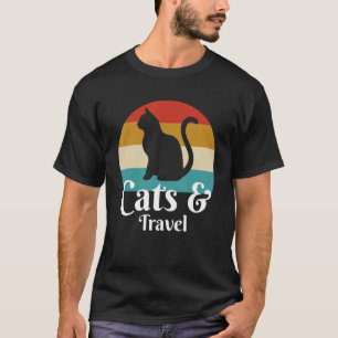 T-shirt Chats et voyages Voyager