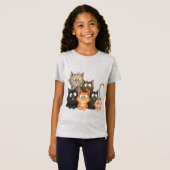 T-Shirt Chats fantaisistes mignons (Devant entier)