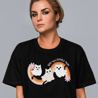 T-shirt Chats Fantômes Belle Rétro Halloween