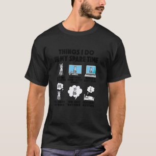 T-shirt chats font dans leur temps libre chats chaton anim