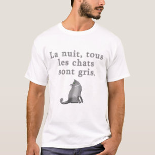 T-shirt Chats français indiquant des produits