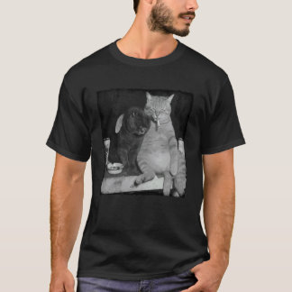 T-shirt Chats fumant cigarette Mème de chat drôle Gangster