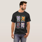 T-shirt Chats gamers Pew Pew Pew Jeu vidéo en cours Ne pas (Devant entier)