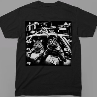 T-shirt Chats Gangsters de la Vie de Thug Drôle
