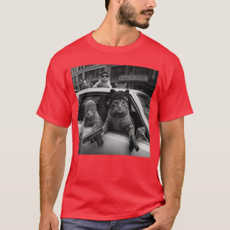 T-shirt Chats gangsters drôles hommes femmes amateur de ch