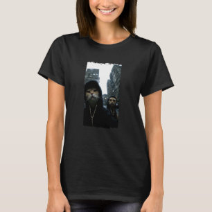 T-shirt Chats gangsters Streetwear Motif de chat cool Drôl