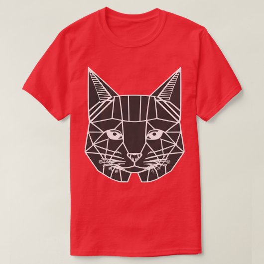 T-shirt Chats géométriques Conception rétro Abstraite colo (Design devant)