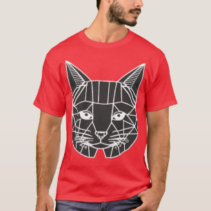 T-shirt Chats géométriques Conception rétro Abstraite colo