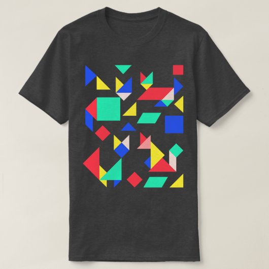 T-shirt Chats géométriques Conception rétro Abstraite colo (Design devant)