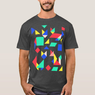 T-shirt Chats géométriques Conception rétro Abstraite colo