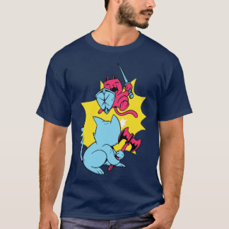 T-shirt chats guerriers