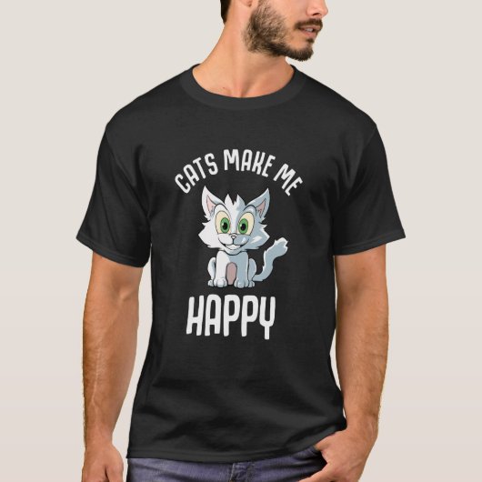 T-shirt Chats Happy Chats 1 (Devant)