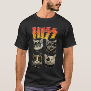 T-shirt Chats Hiss Rock Kittens Kitty Musique Qui Berce Ch