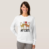 T-shirt Chats : J'aime mes chats (Devant entier)