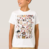 T-shirt chats japonais Ukiyo-e Funny kitty (Devant)