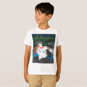 T-shirt Chats jouant au Mahjong (Devant entier)