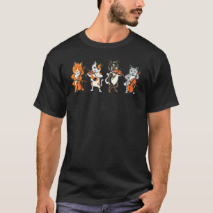 T-shirt Chats jouant du violon Jazz violoniste Musique de
