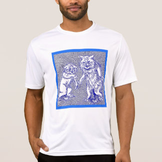 T-shirt Chats Kitty en bleu par Louis Wain