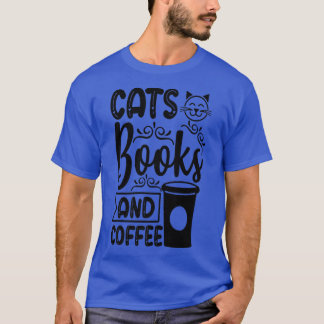T-shirt Chats Livres et Café Kitty Cat Lover