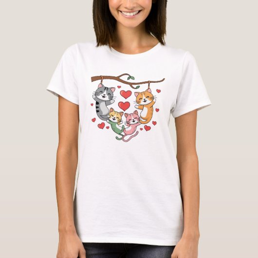 T-shirt Chats Love (Devant)