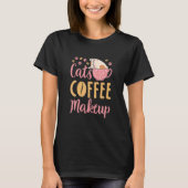 T-shirt Chats Maquillage Café Chat Cosmétique (Devant)