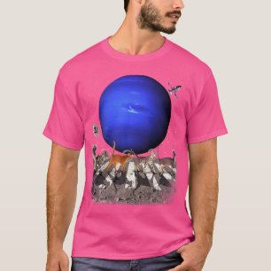 T-shirt Chats Marchant Dans L'Espace L'Astronaute De Chat