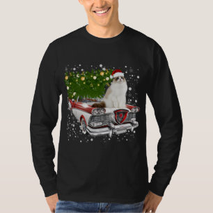 T-shirt Chats Marches Camion Rouge Arbre de Noël