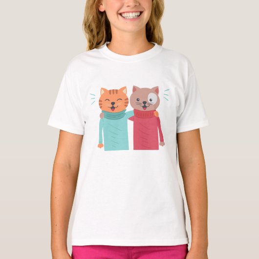 T-shirt Chats meilleur ami (Devant)