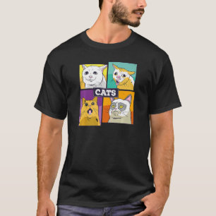 T-shirt Chats Mème Émotions De Chats Cute Chat Pour Chat