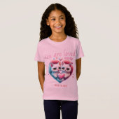T-Shirt Chats Mignons (Devant entier)