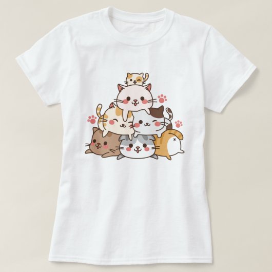 T-shirt chats mignons (Design devant)