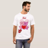 T-shirt Chats Mignons Amour de la Saint-Valentin (Devant entier)