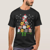 T-shirt Chats mignons Arbre de Noël Chatons Pyjama (Devant)