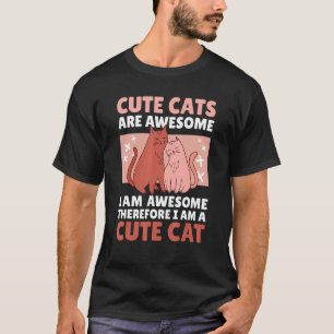 T-shirt Chats Mignons Sont Géniaux Je Suis Génial Donc Je