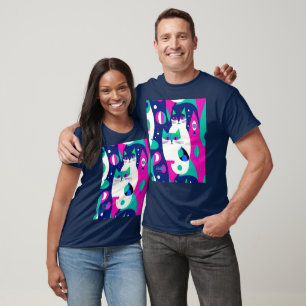 T-shirt Chats modernes du milieu du siècle sur un Arrière