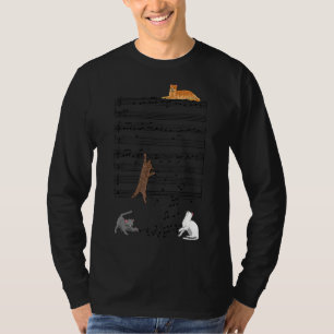 T-shirt Chats Musicaux Chat Et Musique Chat